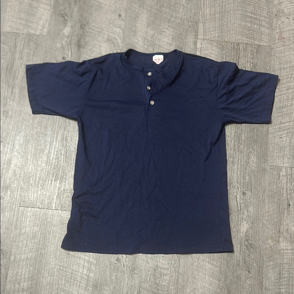 Women’s Navy Blue Henley Shirt small